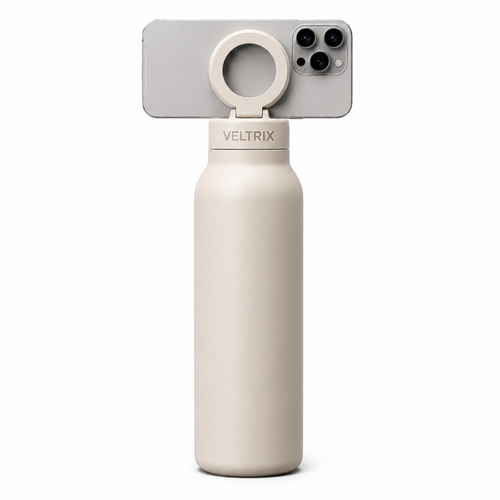 Veltrix HydroGrip™ – 2-in-1 Trinkflasche mit Magnet-Handyhalterung