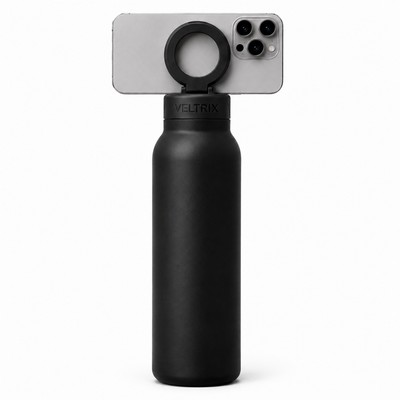 Veltrix HydroGrip™ – 2-in-1 Trinkflasche mit Magnet-Handyhalterung