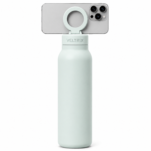 Veltrix HydroGrip™ – 2-in-1 Trinkflasche mit Magnet-Handyhalterung