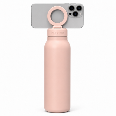 Veltrix HydroGrip™ – 2-in-1 Trinkflasche mit Magnet-Handyhalterung